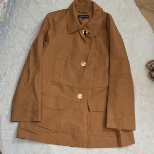 Jones New York Tan Trench Coat Size SMALL.